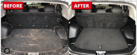 Back trunk detailing before and after results