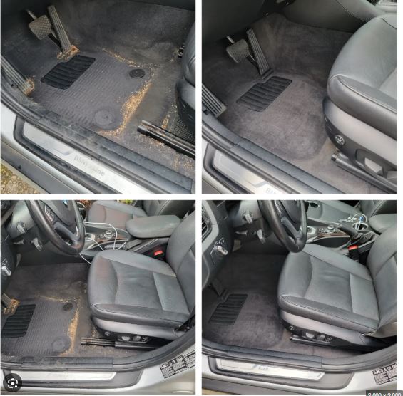 Front interior detailing before and after results