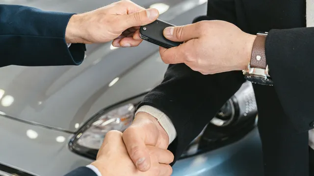 Car key handover and purchase completion