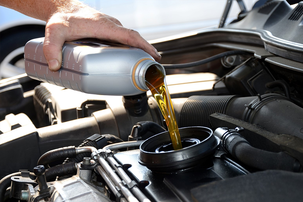 Professional oil change and engine maintenance