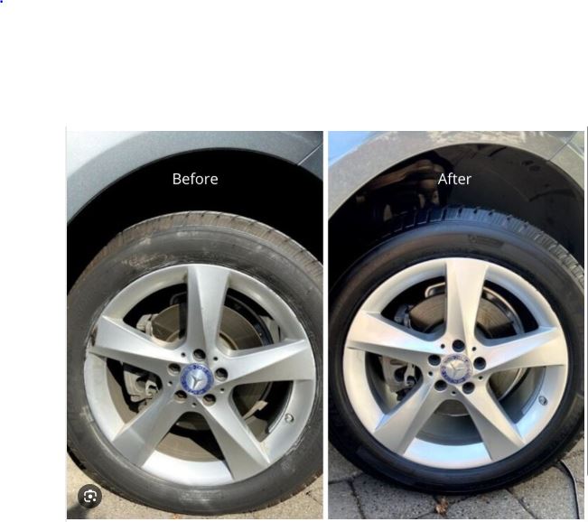 Wheels detailing before and after results